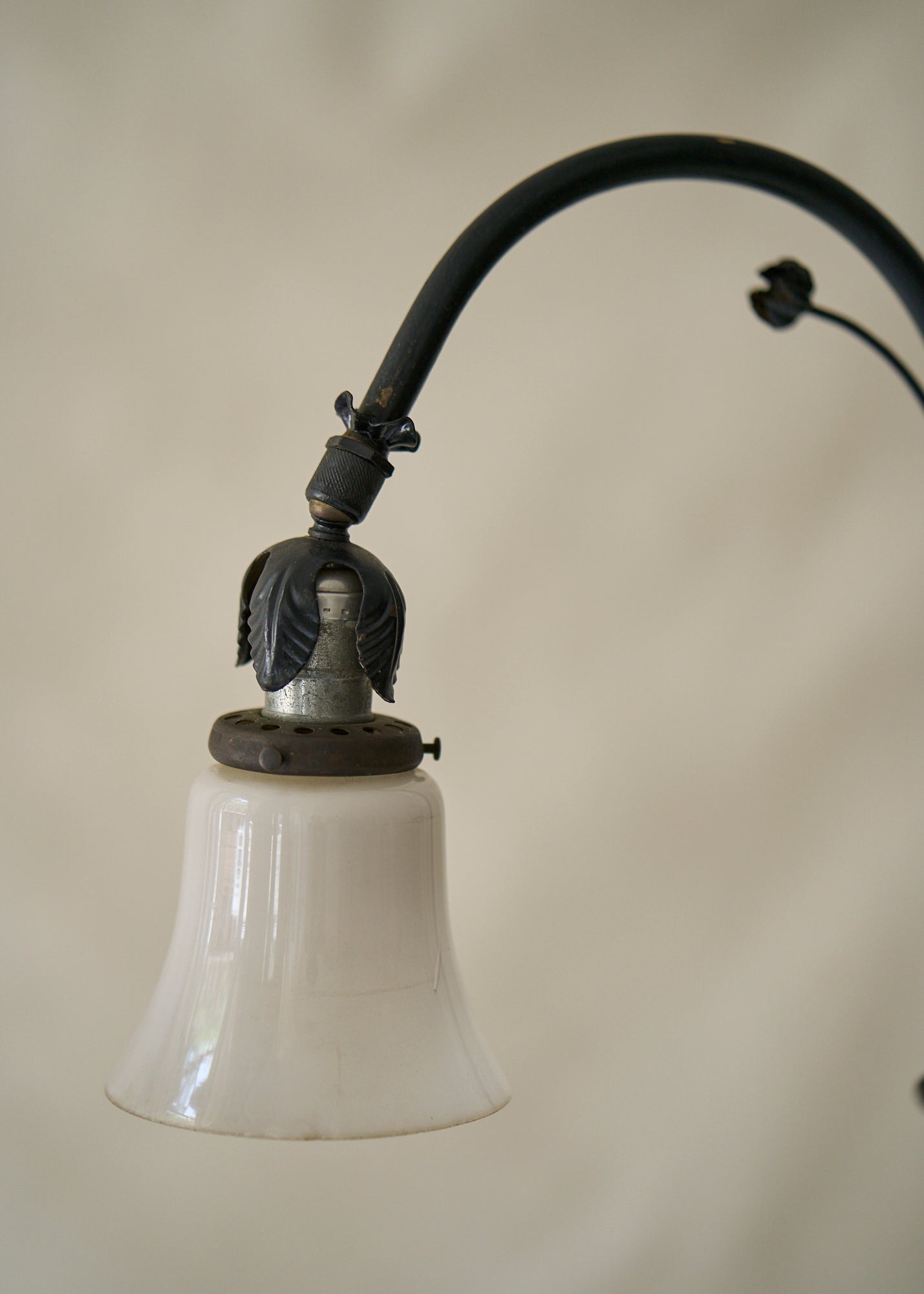 Antique Wrought Iron Floor Lamp