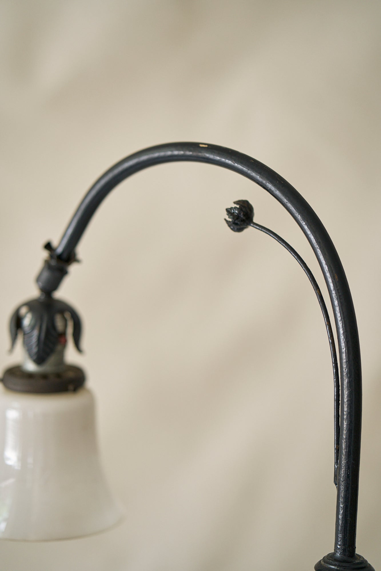 Antique Wrought Iron Floor Lamp