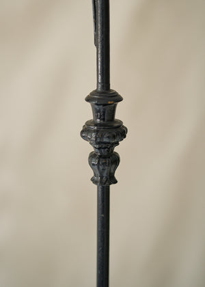 Antique Wrought Iron Floor Lamp