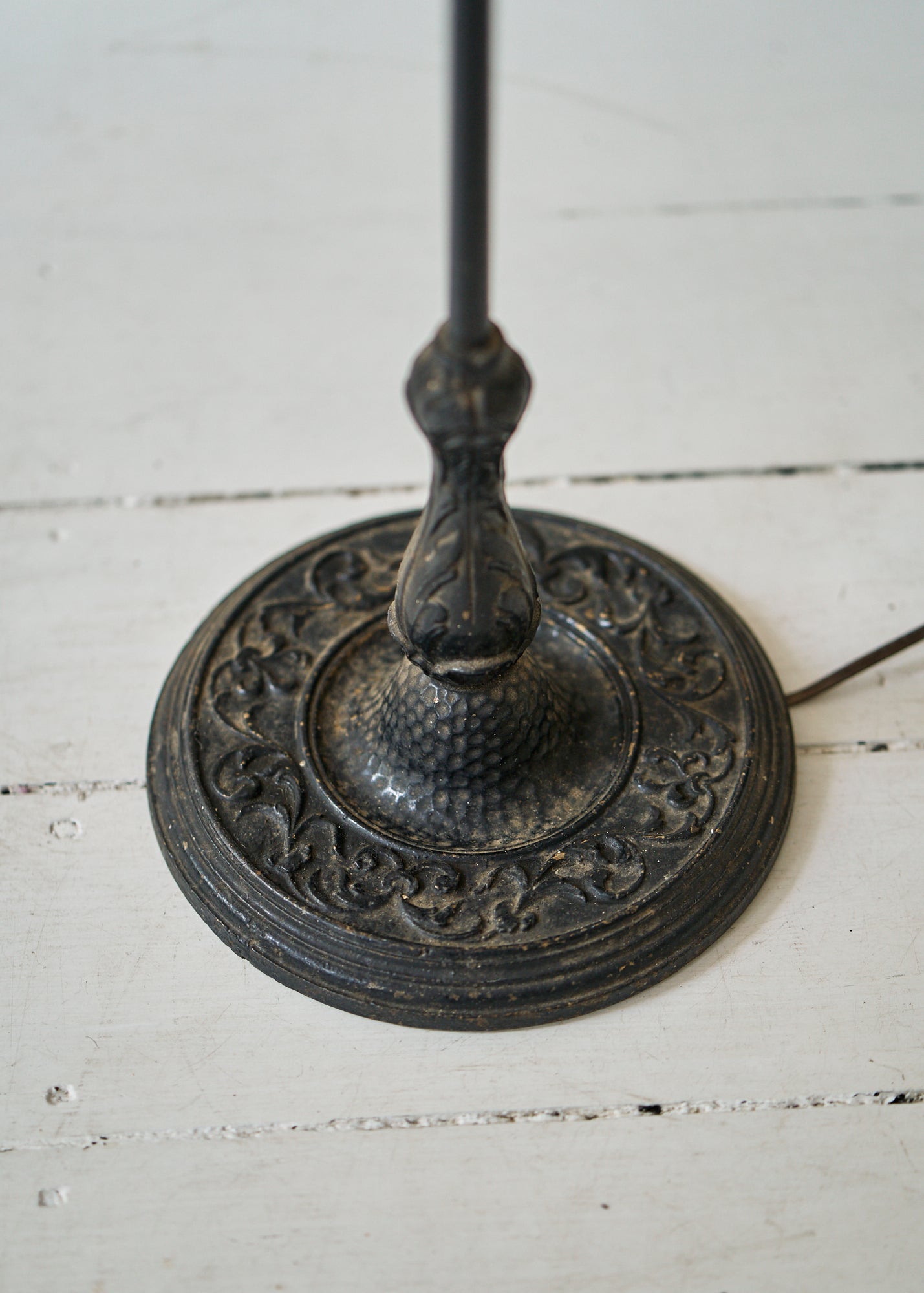 Antique Wrought Iron Floor Lamp