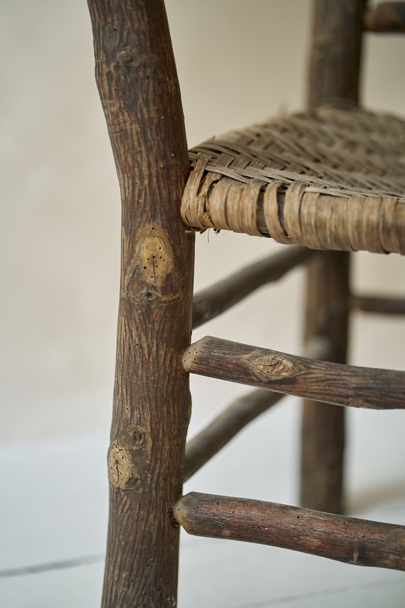 Antique Hickory Style Arm Chair