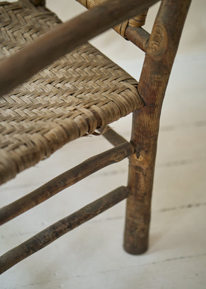 Antique Hickory Style Arm Chair