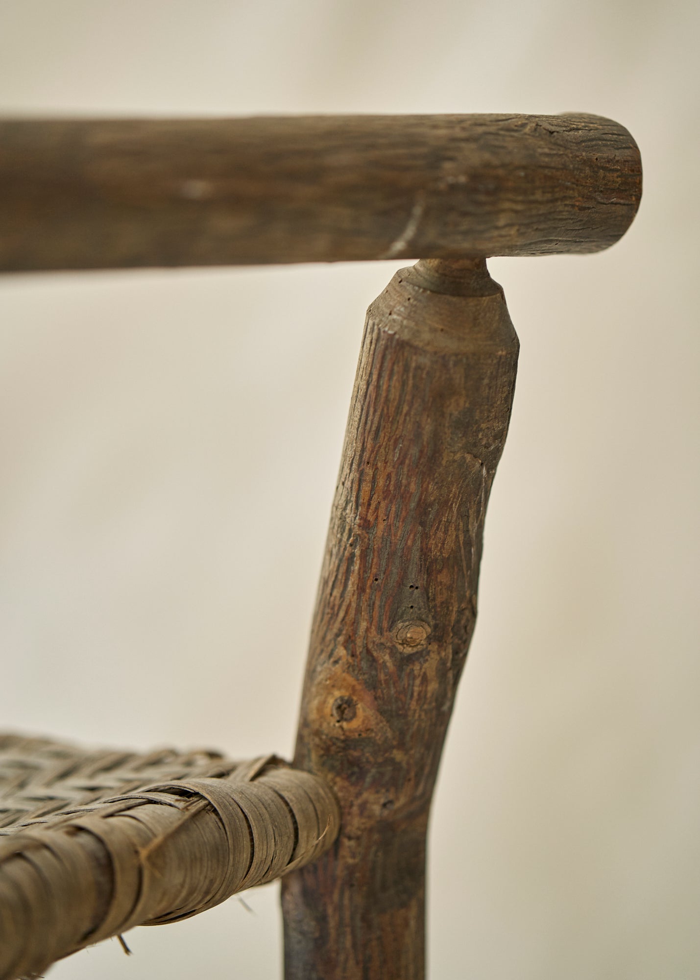 Antique Hickory Style Arm Chair