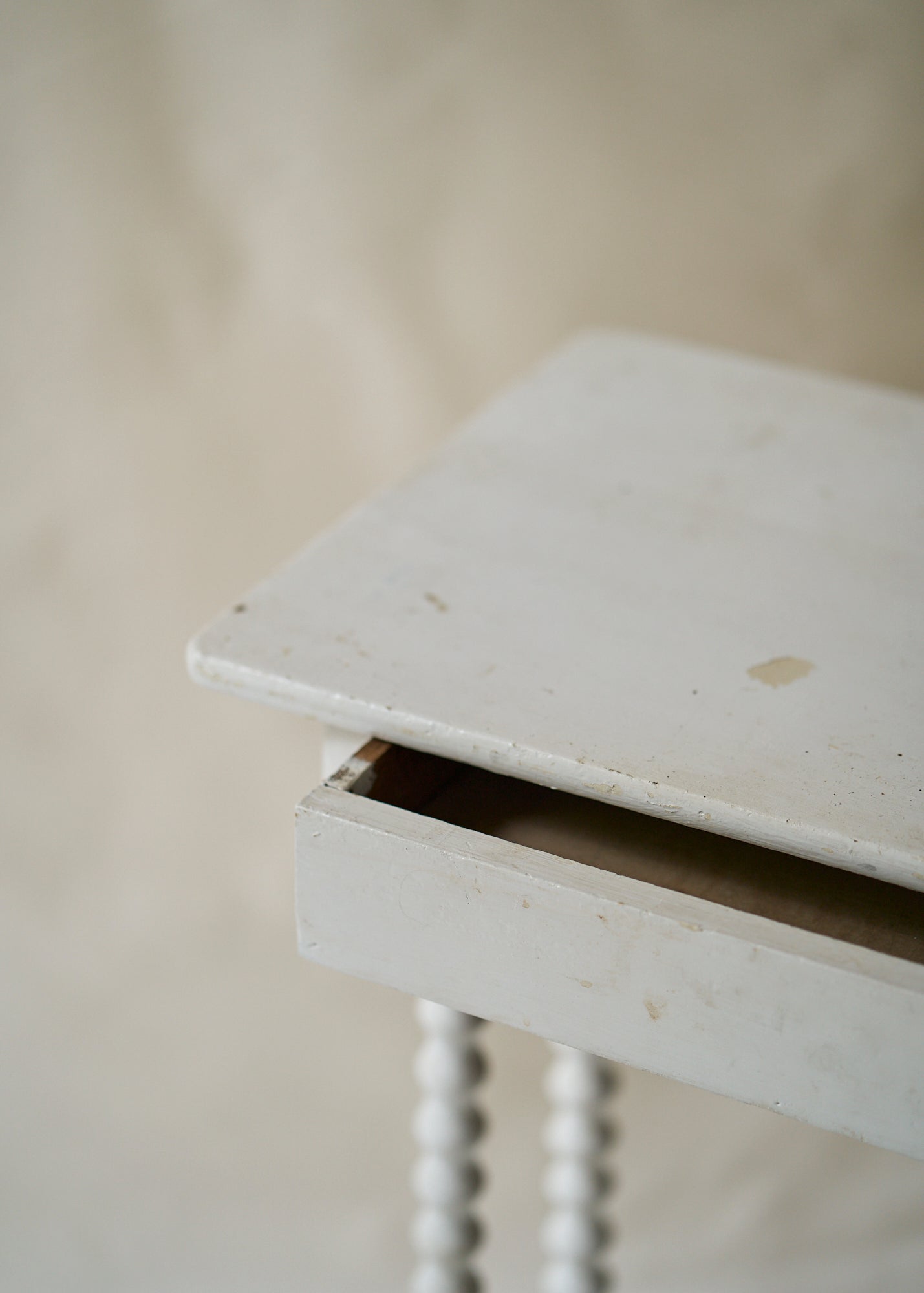 Antique Painted Spindle Side Table