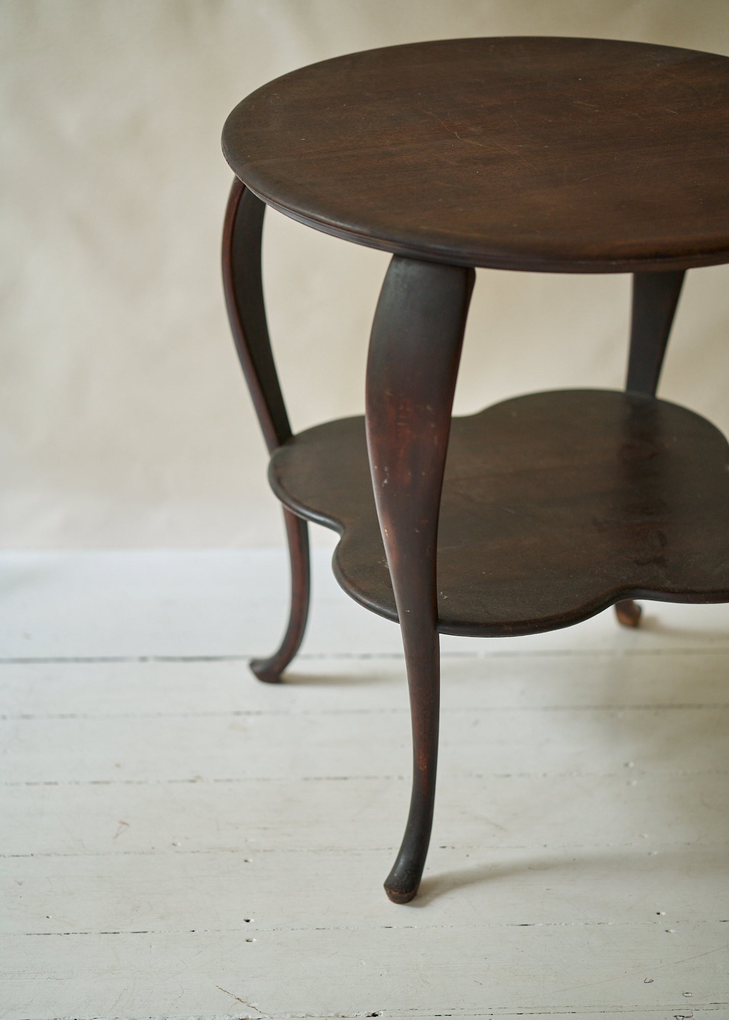 Antique Curved Leg Side Table