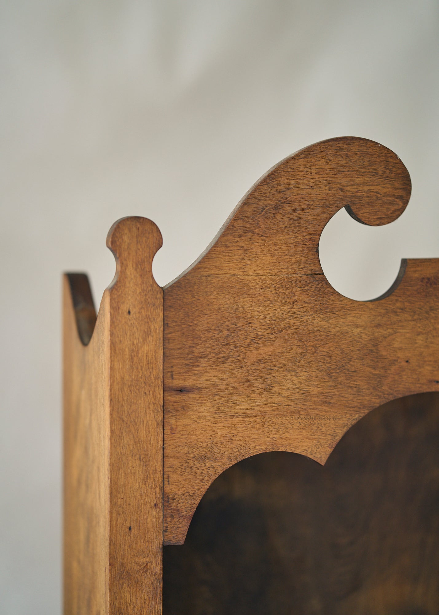 Antique Wood Open Bookcase