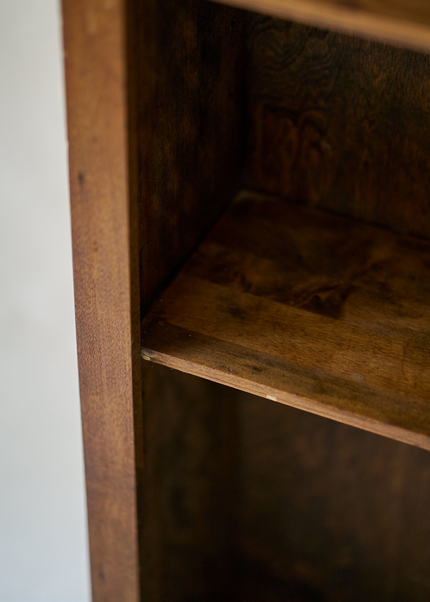 Antique Wood Open Bookcase