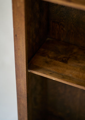 Antique Wood Open Bookcase