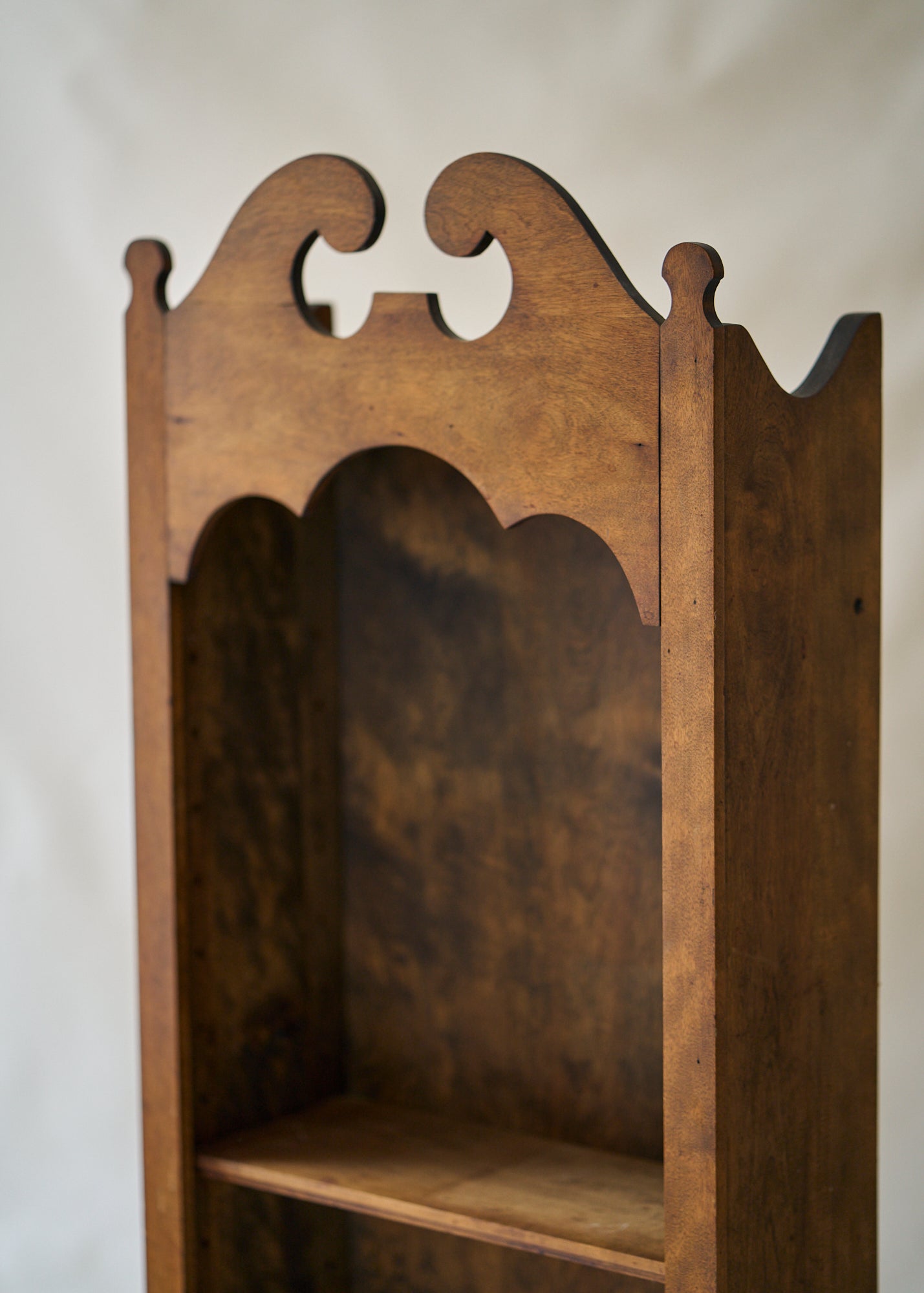 Antique Wood Open Bookcase