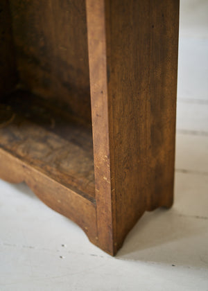 Antique Wood Open Bookcase