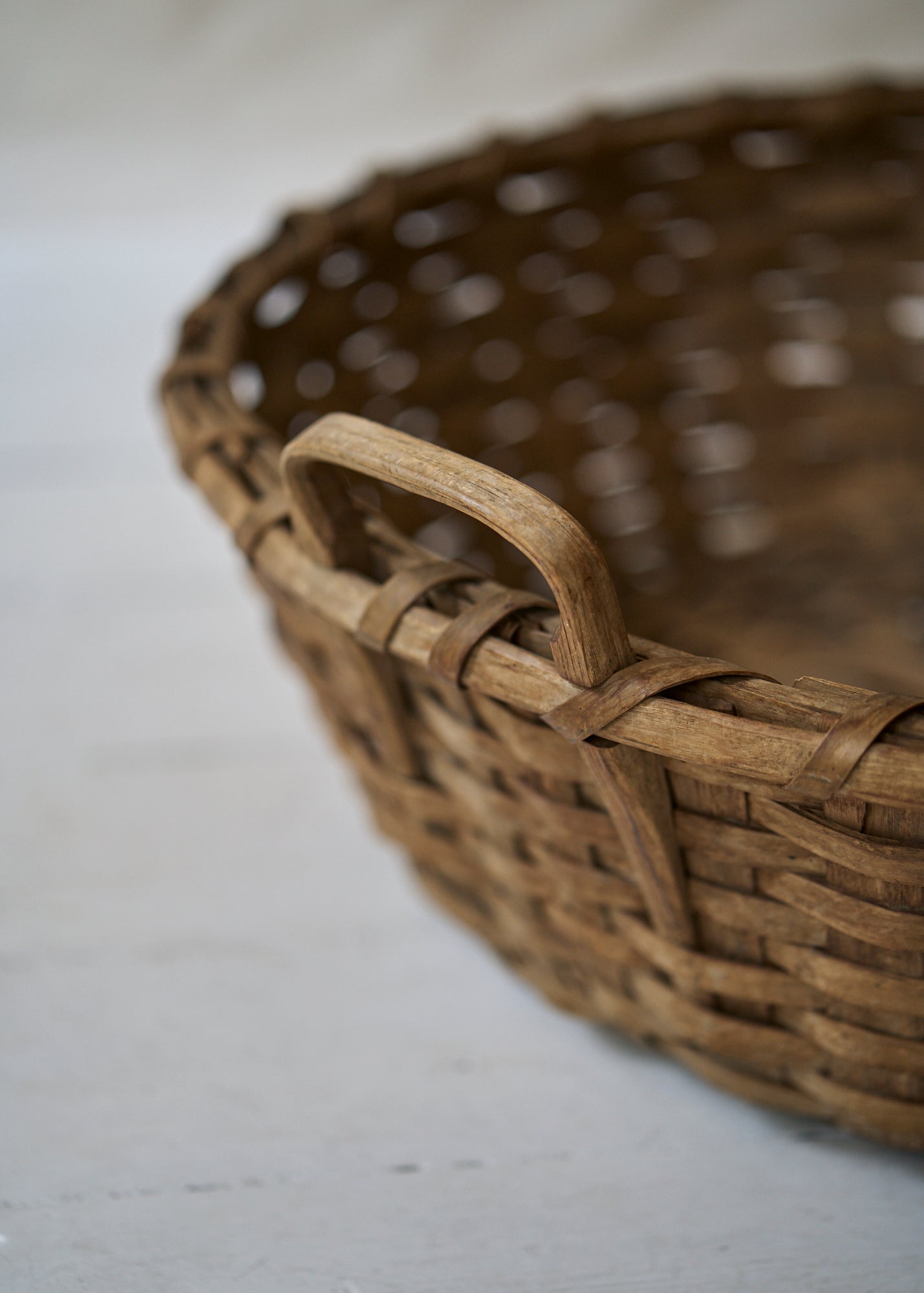 Antique Large Woven Gathering Basket