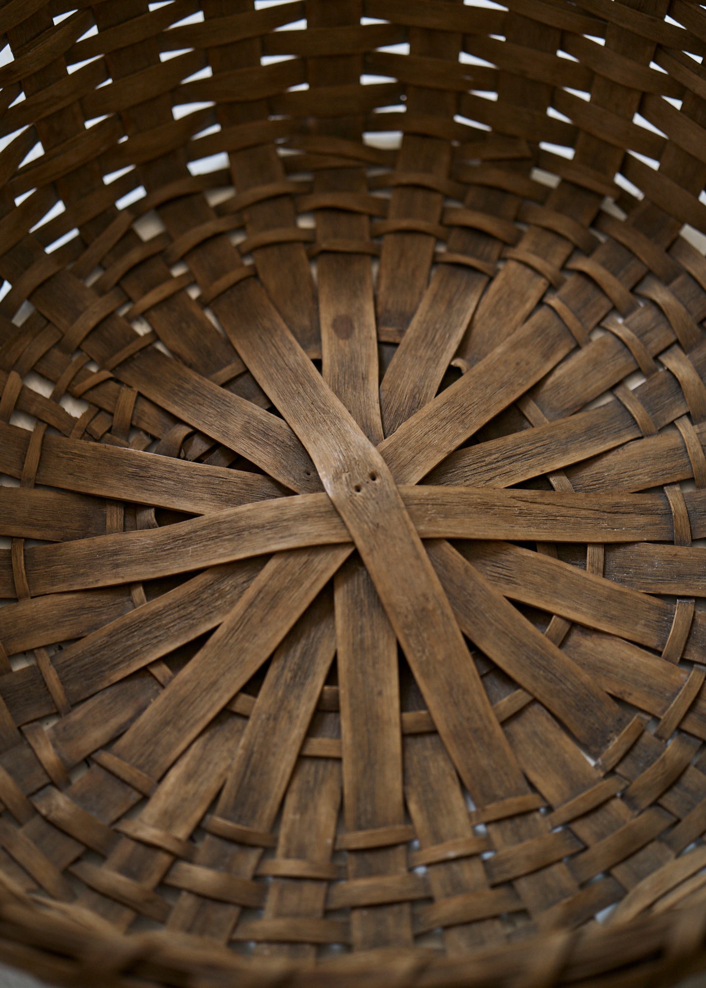 Antique Large Woven Gathering Basket