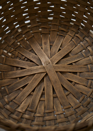 Antique Large Woven Gathering Basket
