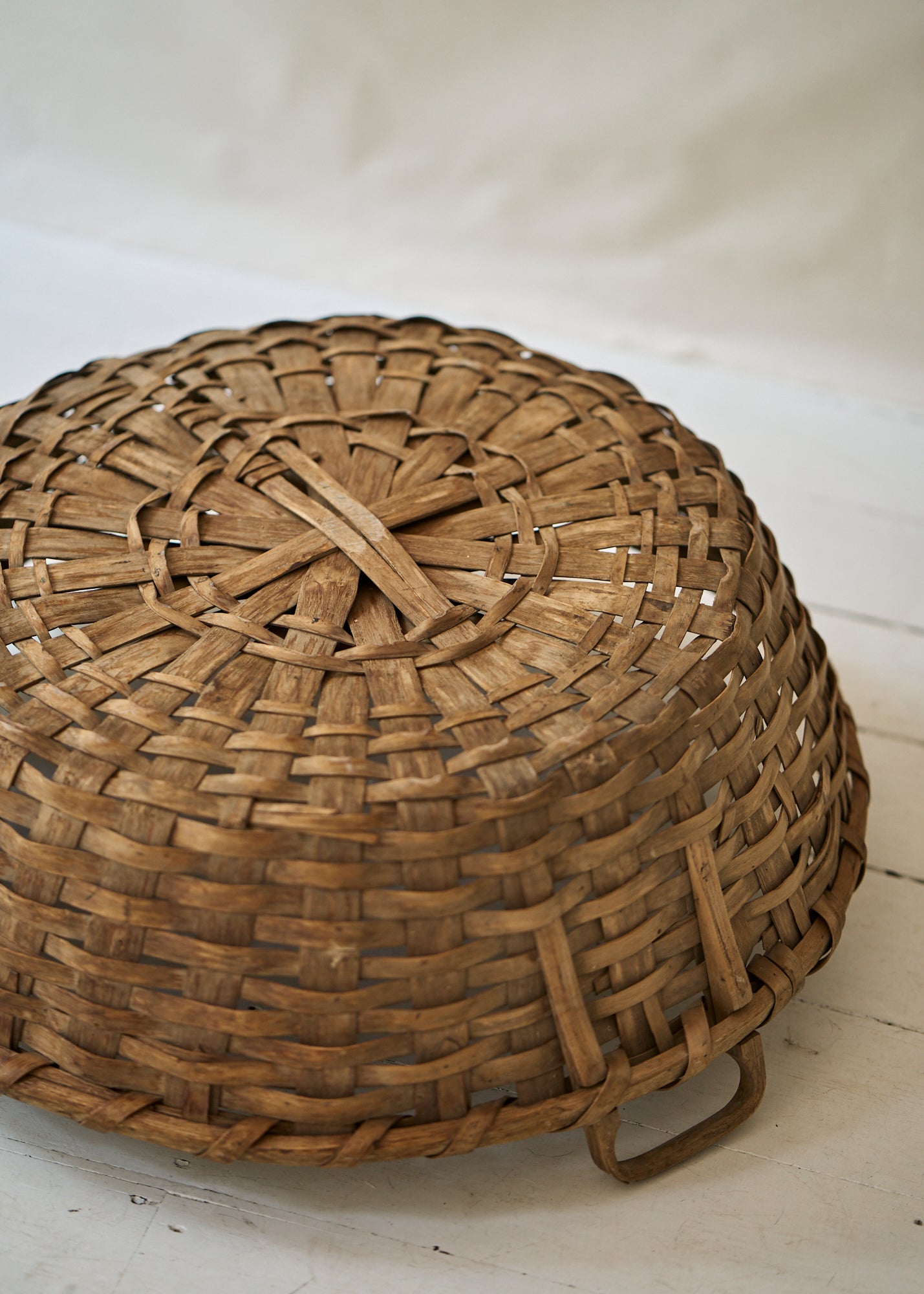 Antique Large Woven Gathering Basket