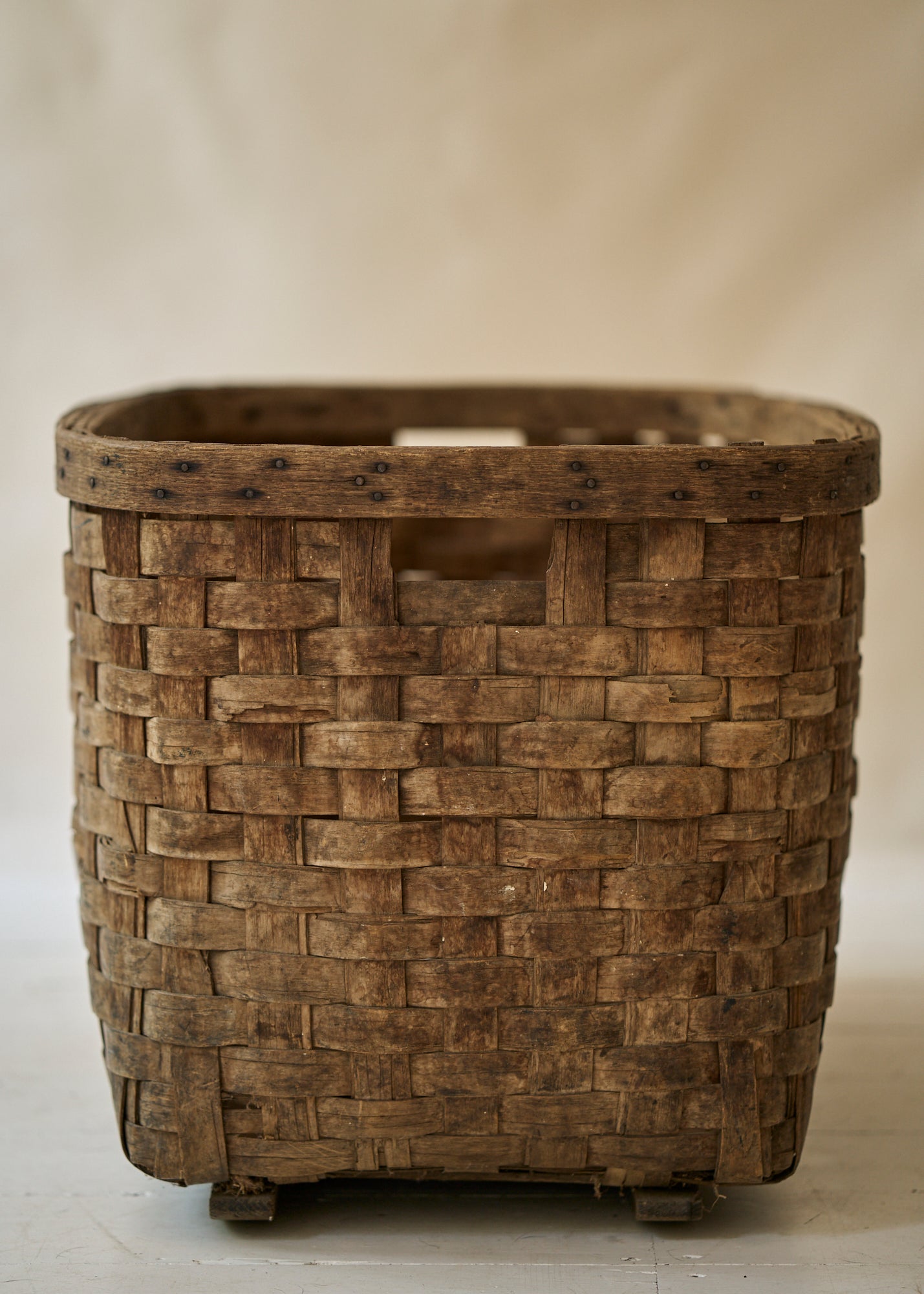Large Antique Woven Storage Basket