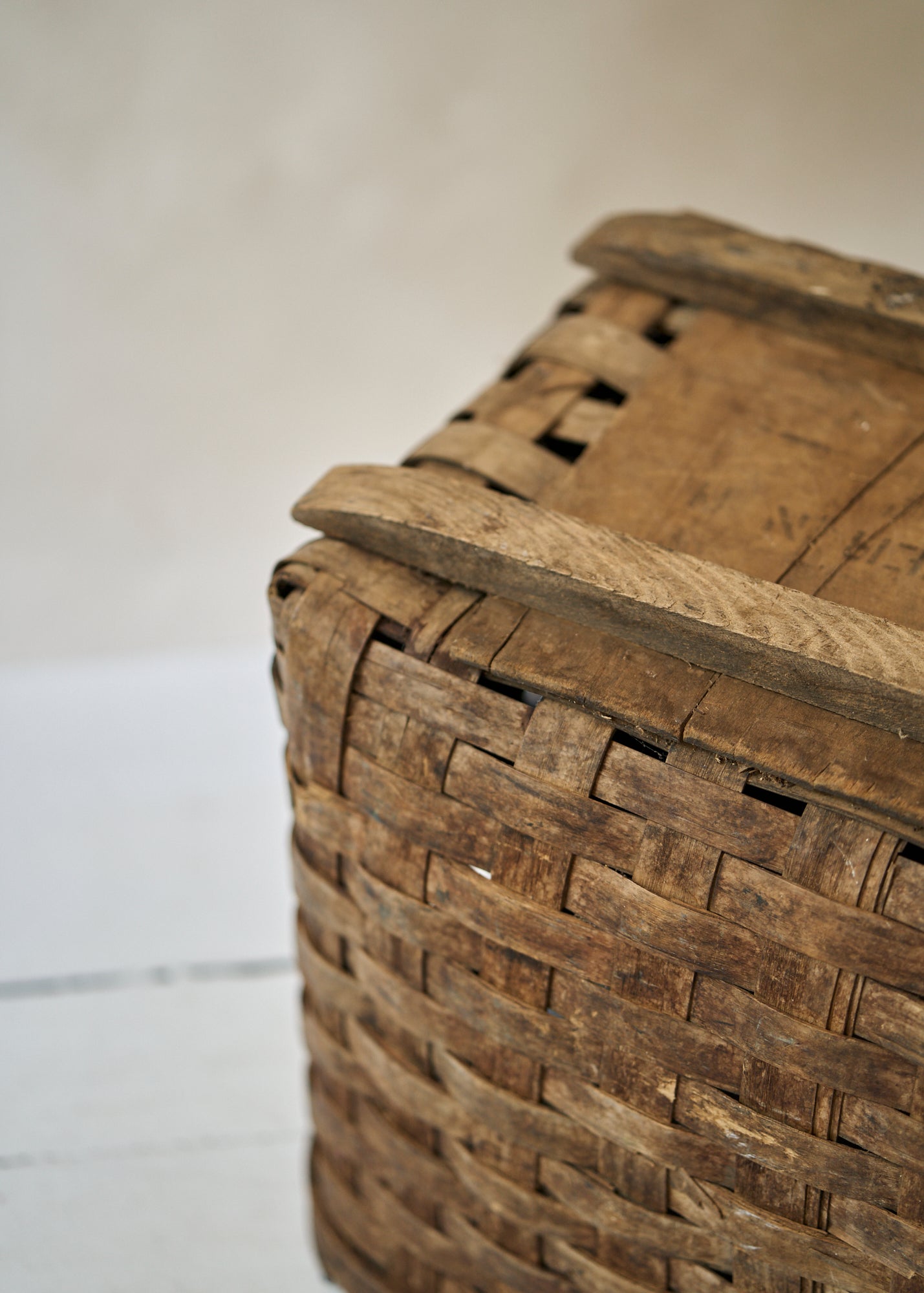 Large Antique Woven Storage Basket