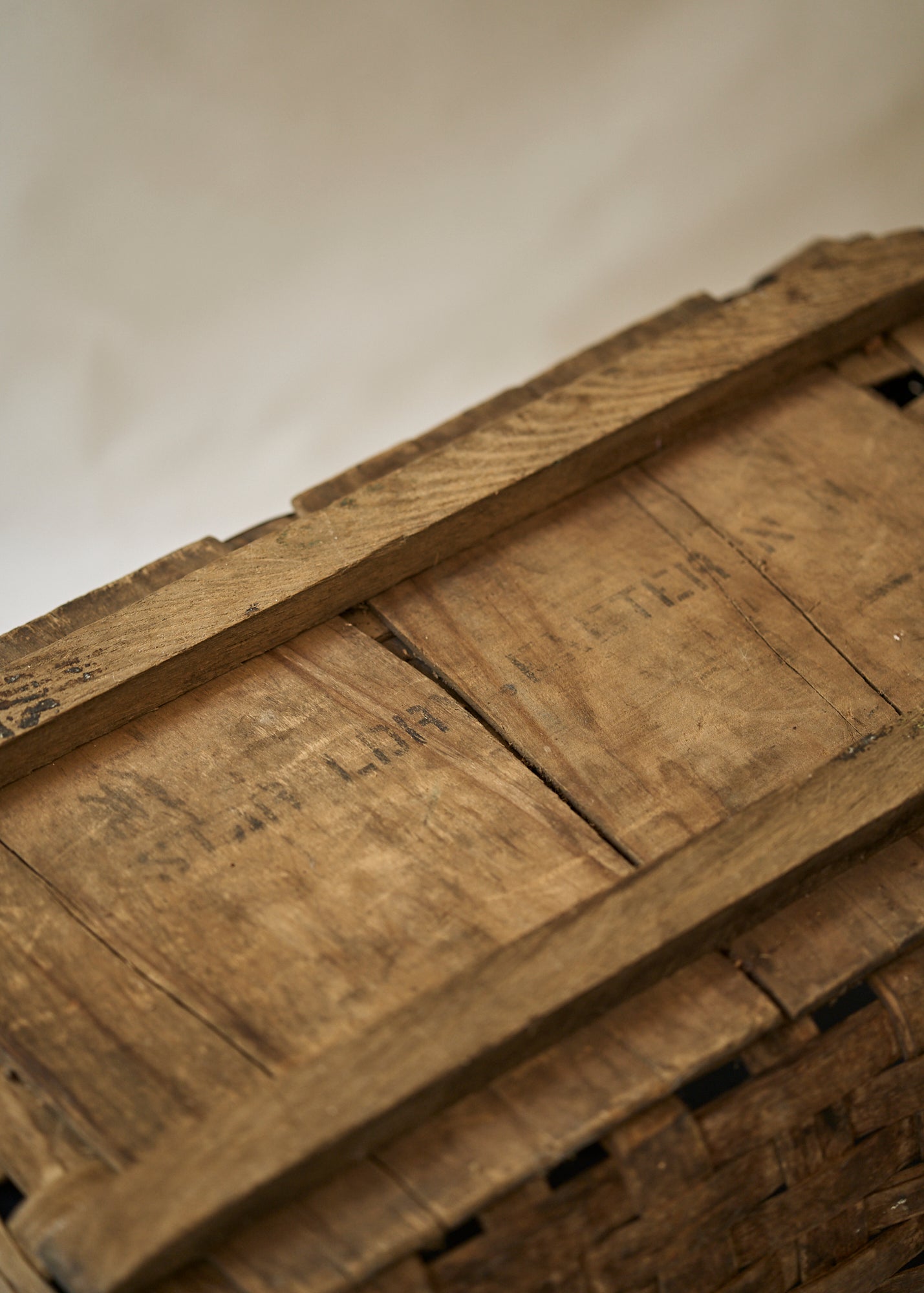 Large Antique Woven Storage Basket