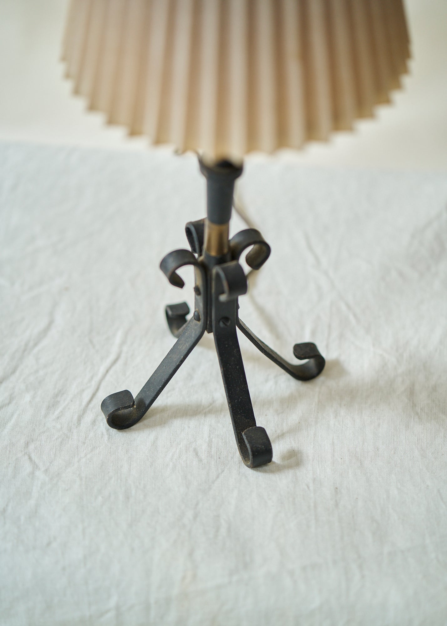 Vintage Wrought Iron Table Lamp