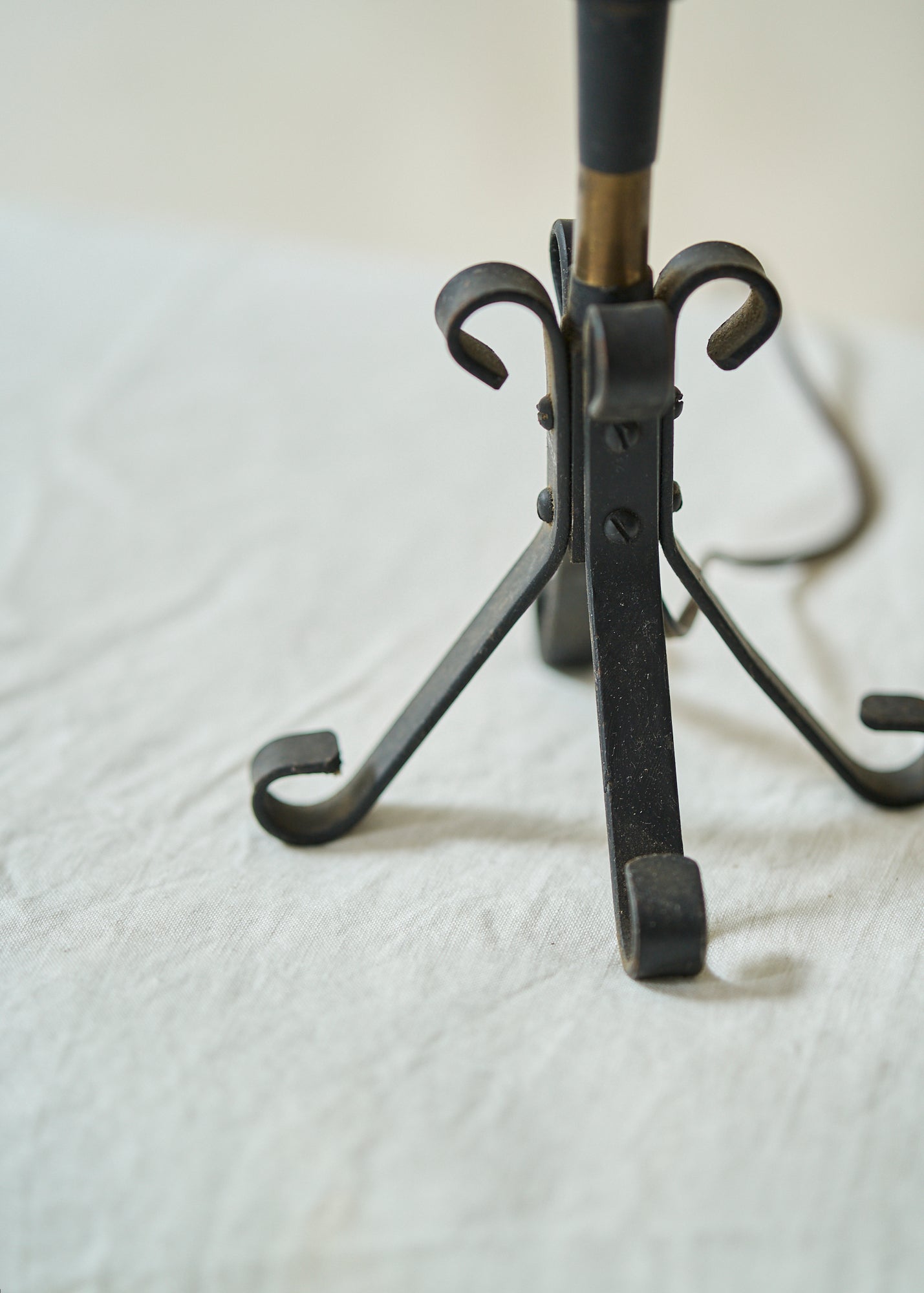 Vintage Wrought Iron Table Lamp