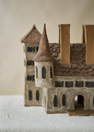 Antique Folk Art Ceramic Manor