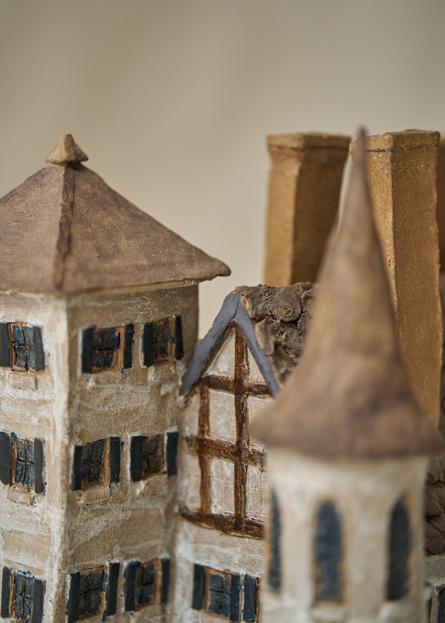 Antique Folk Art Ceramic Manor