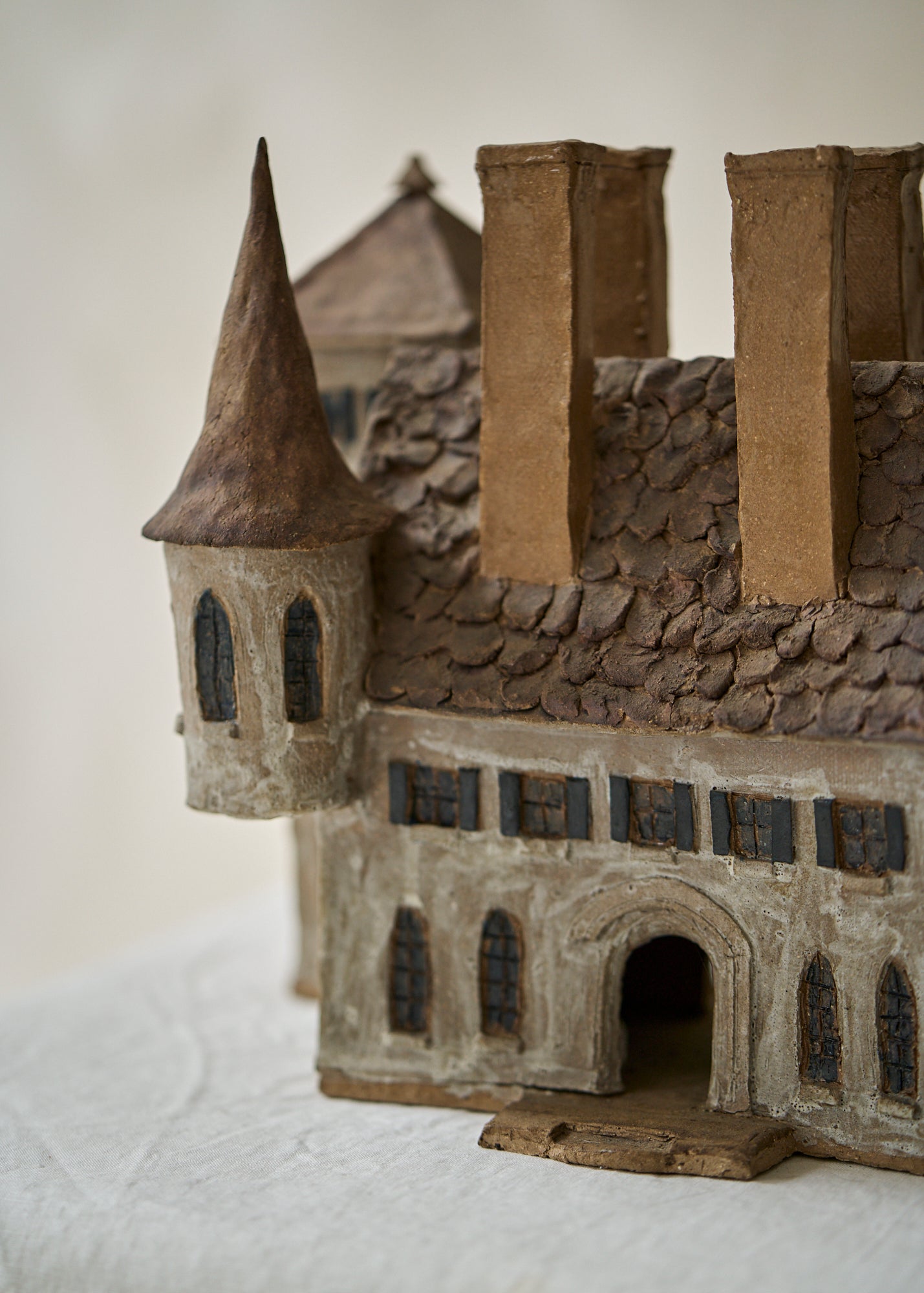 Antique Folk Art Ceramic Manor