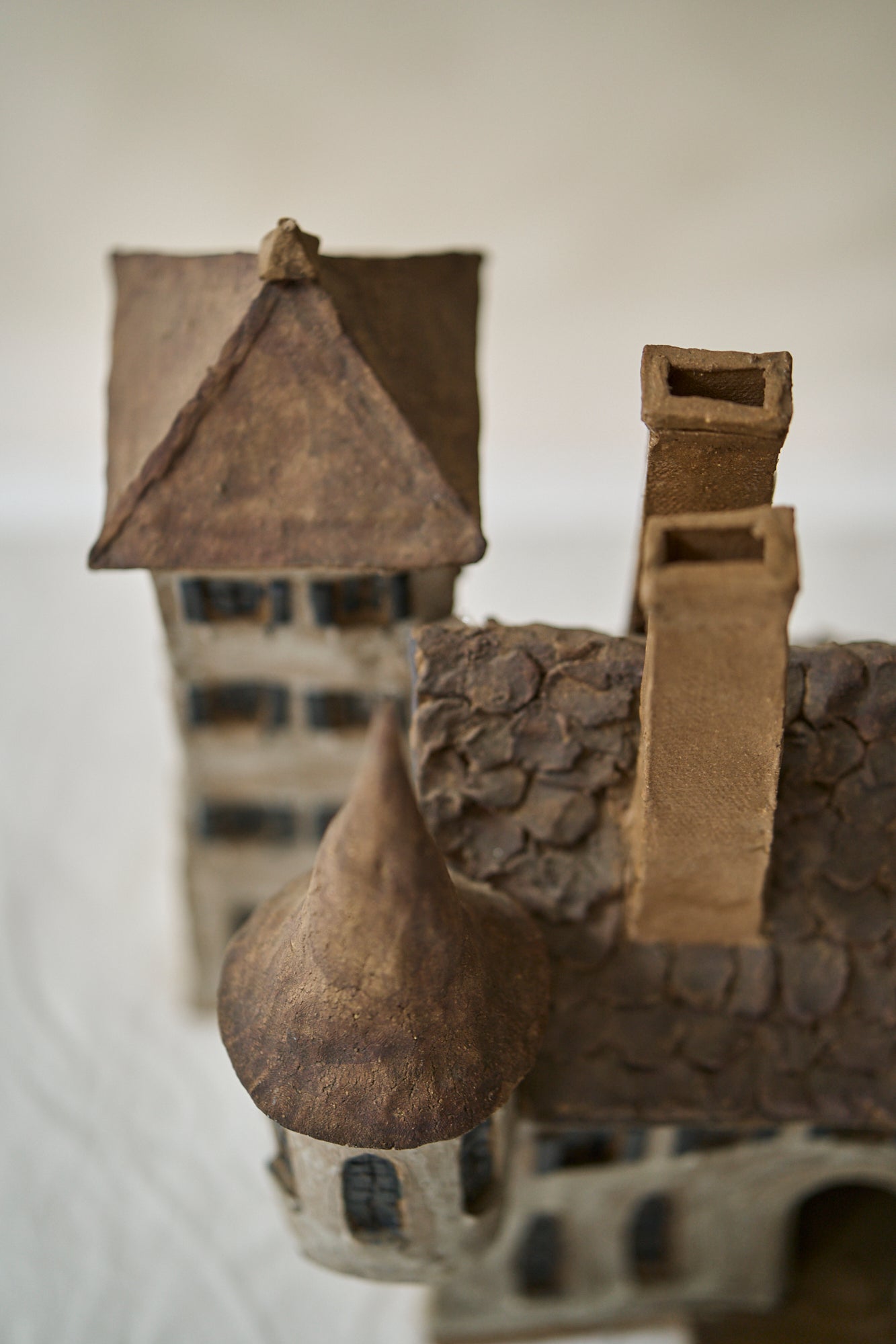 Antique Folk Art Ceramic Manor