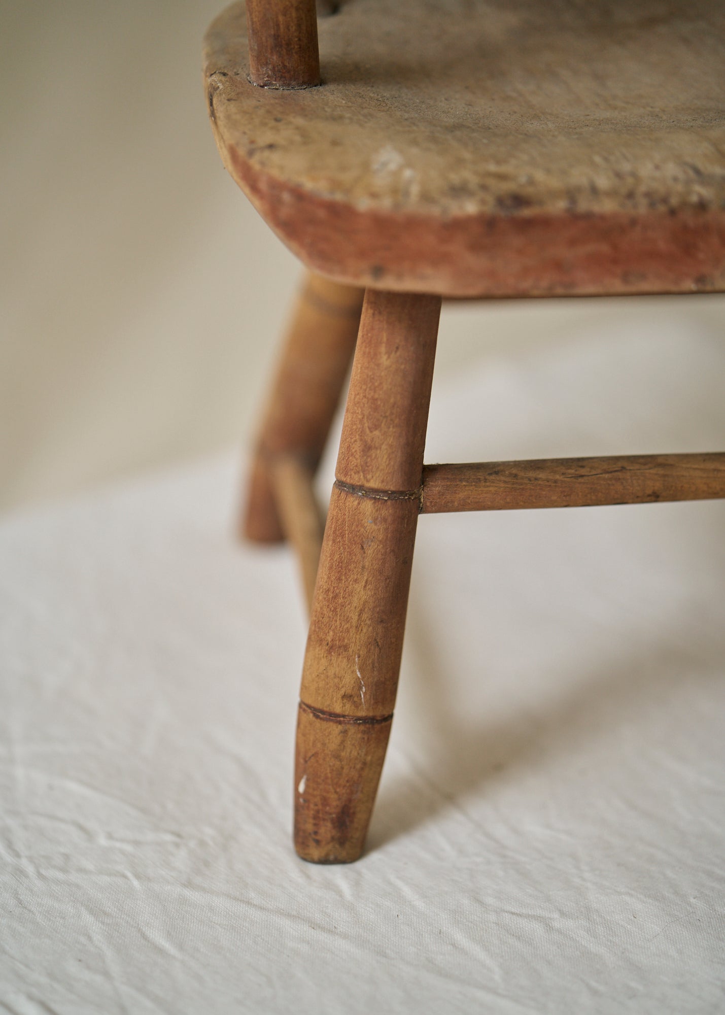 Antique Solid Wood Windsor Child's Chair