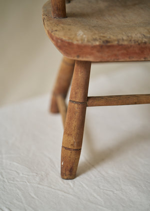Antique Solid Wood Windsor Child's Chair