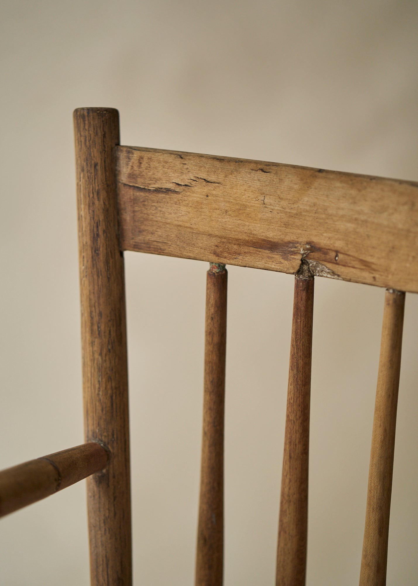 Antique Solid Wood Windsor Child's Chair
