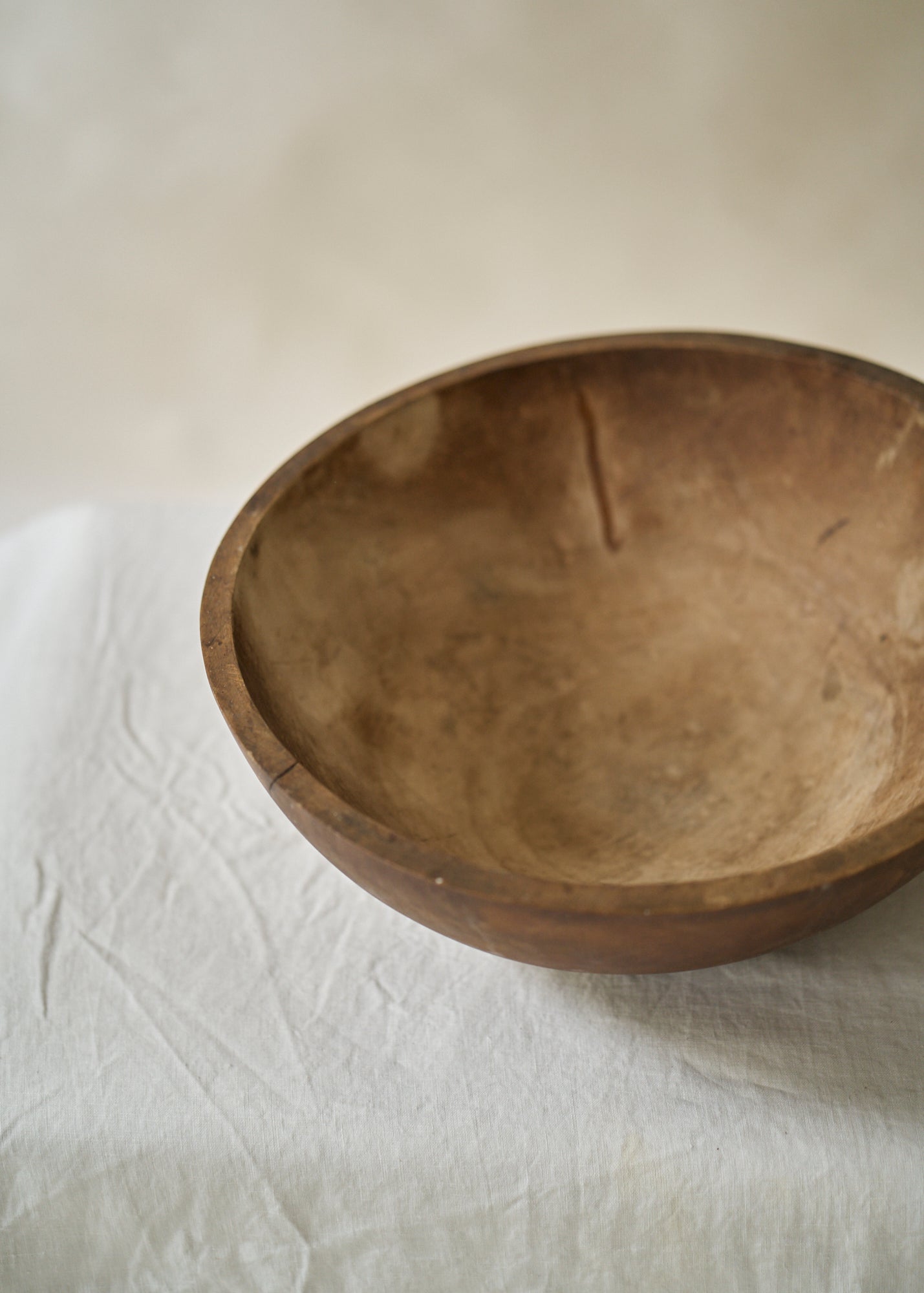 Large Antique Wooden Bowl