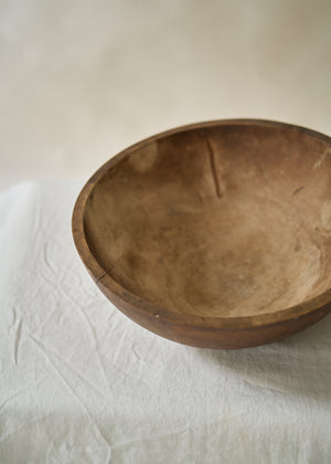 Large Antique Wooden Bowl