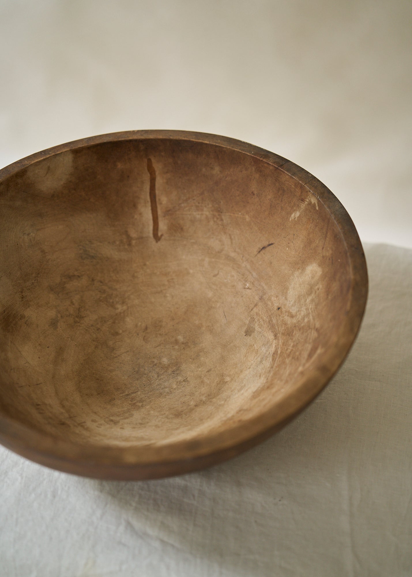 Large Antique Wooden Bowl