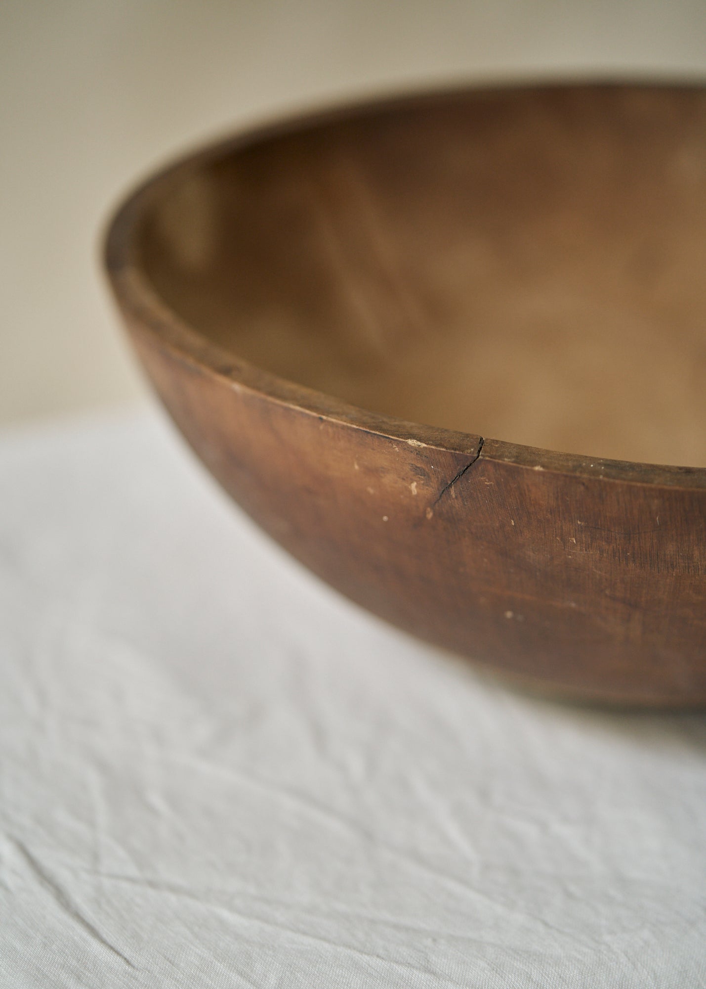 Large Antique Wooden Bowl