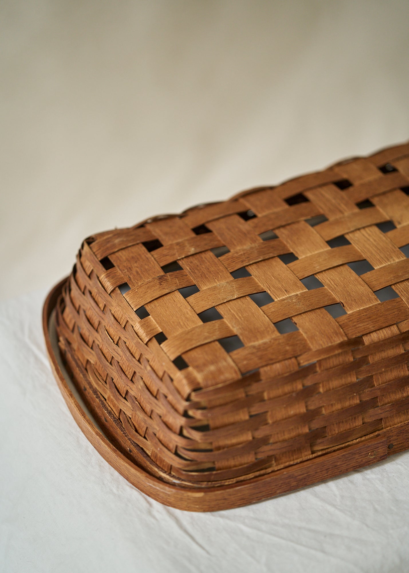 Antique Woven Gathering Basket