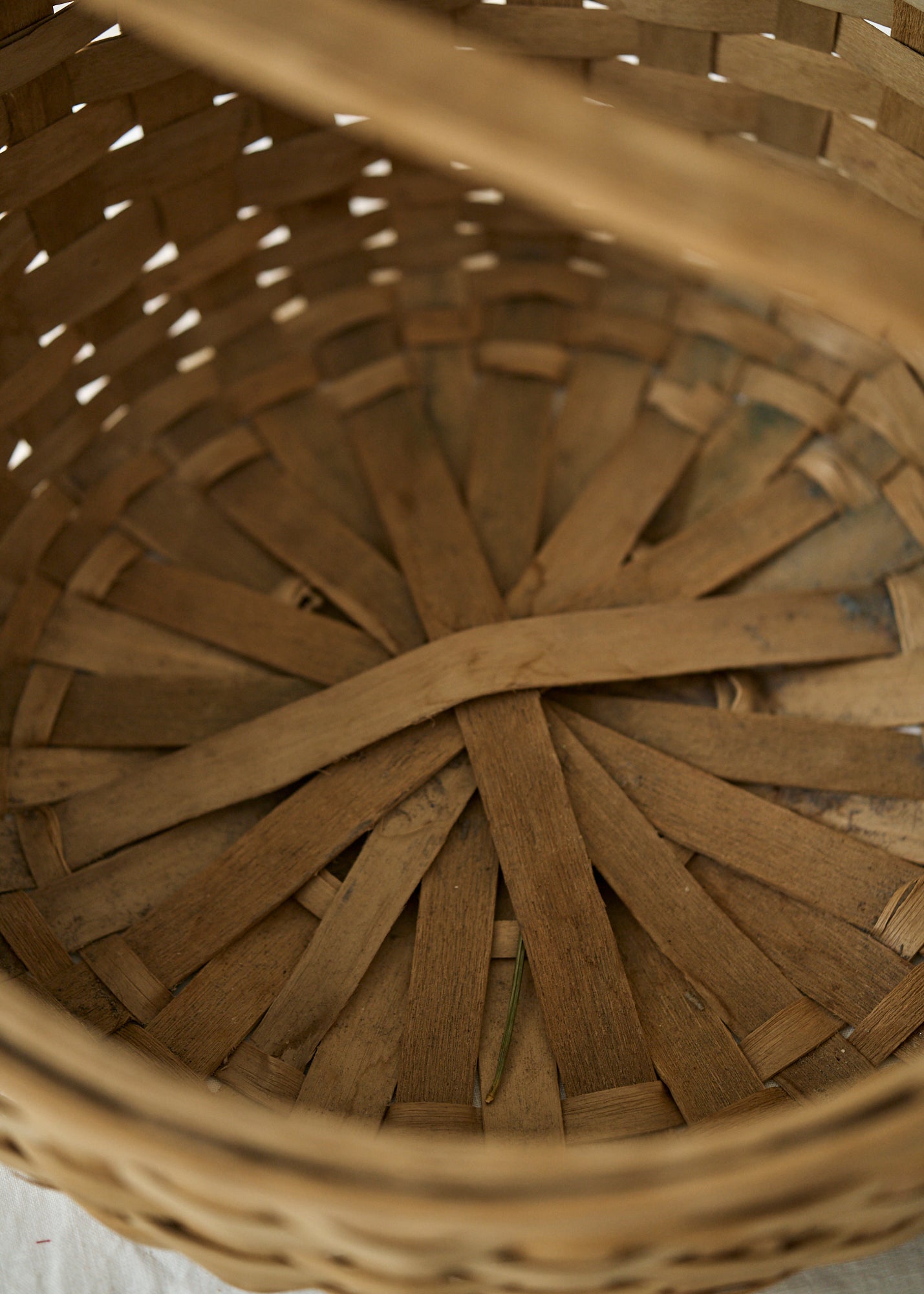 Antique Handwoven Gathering Basket