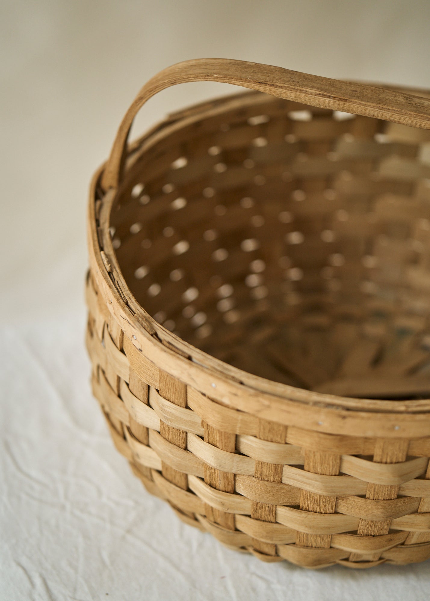 Antique Handwoven Gathering Basket