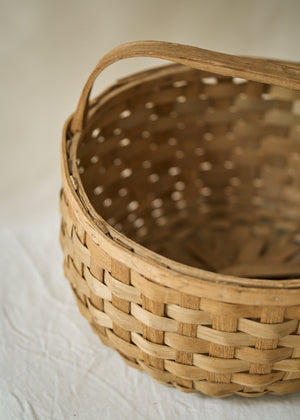 Antique Handwoven Gathering Basket