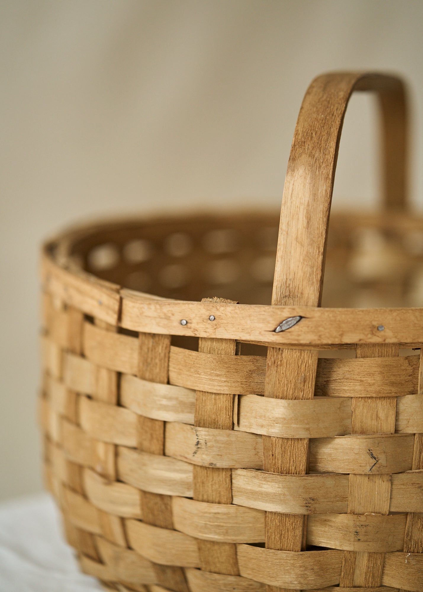 Antique Handwoven Gathering Basket