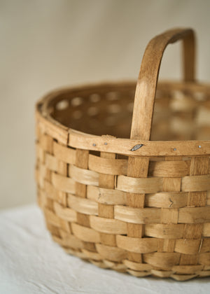Antique Handwoven Gathering Basket
