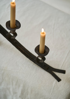 Antique Wrought Iron Candle Holder