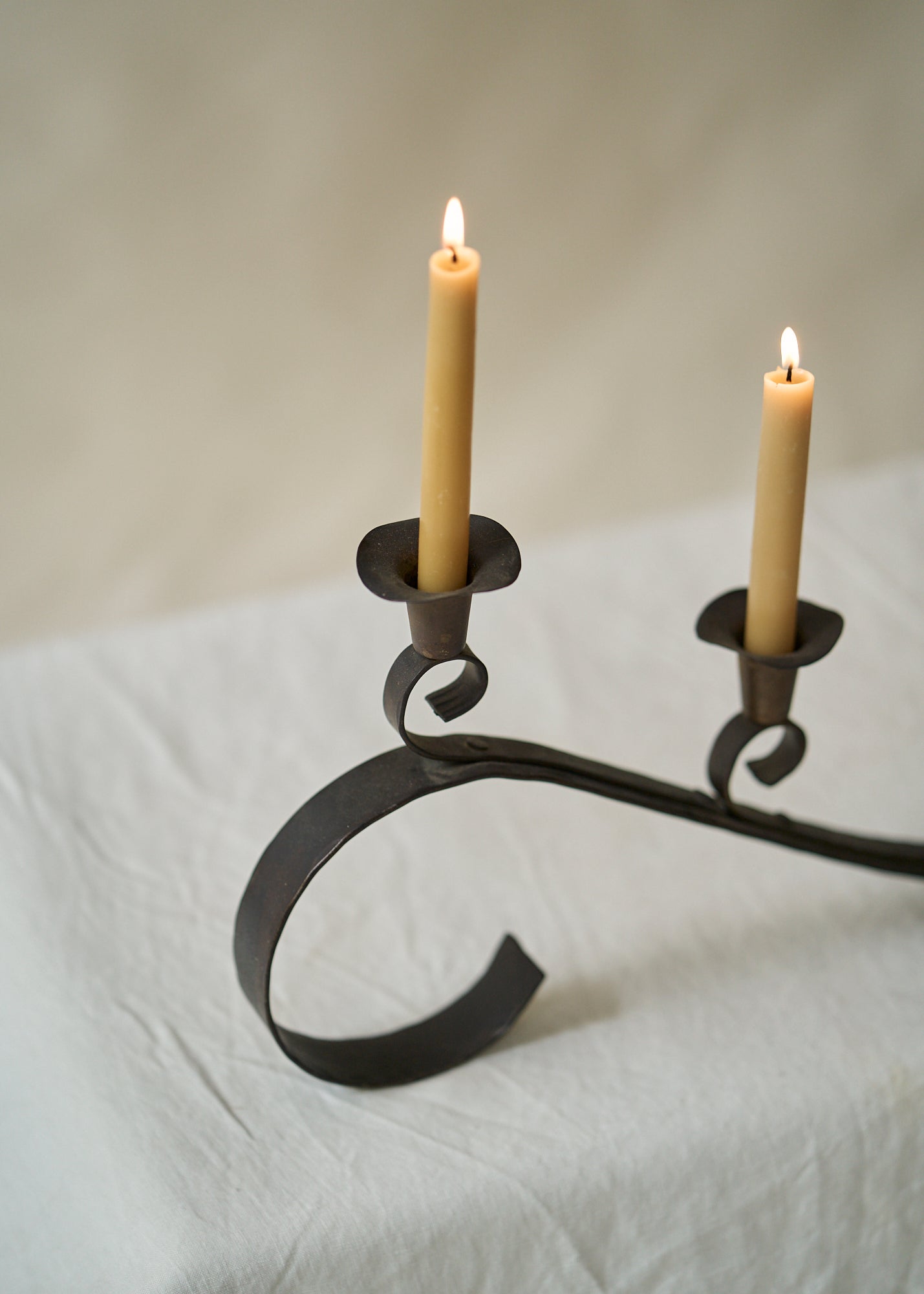 Antique Wrought Iron Candle Holder