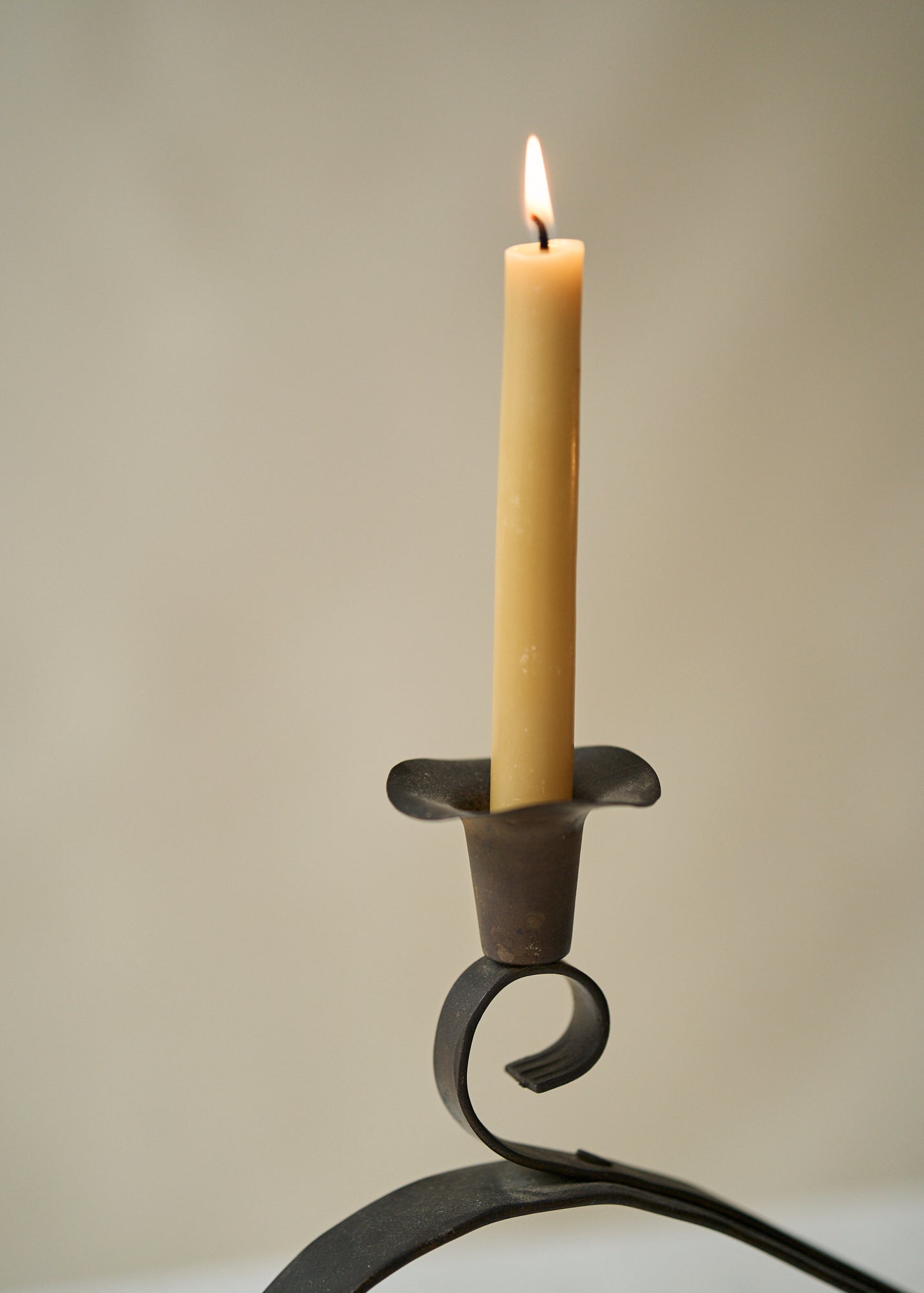 Antique Wrought Iron Candle Holder