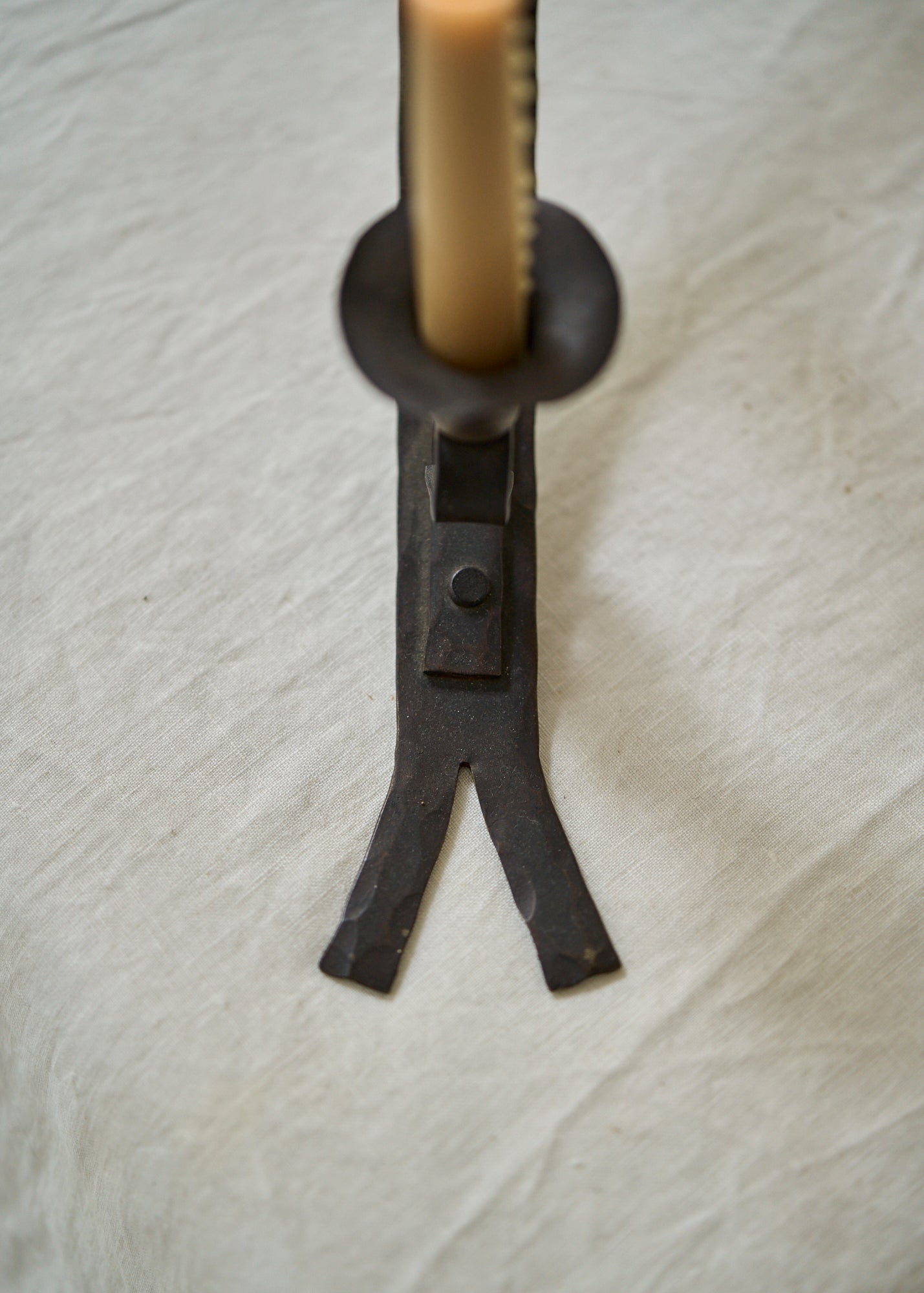 Antique Wrought Iron Candle Holder
