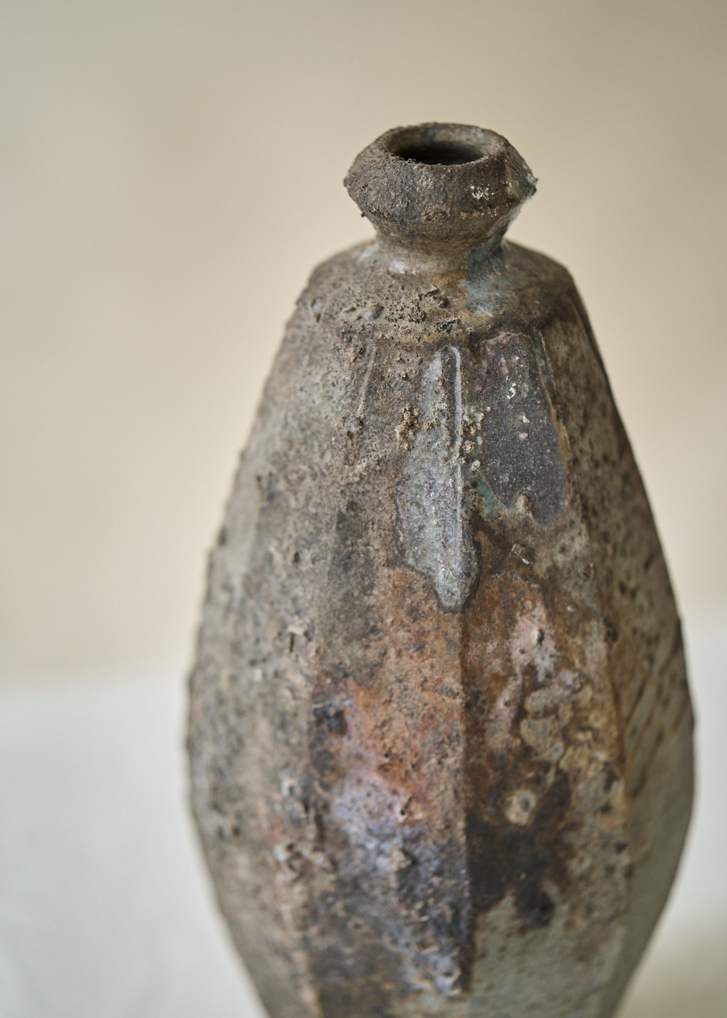 Vintage Wood Fired Ceramic Vase