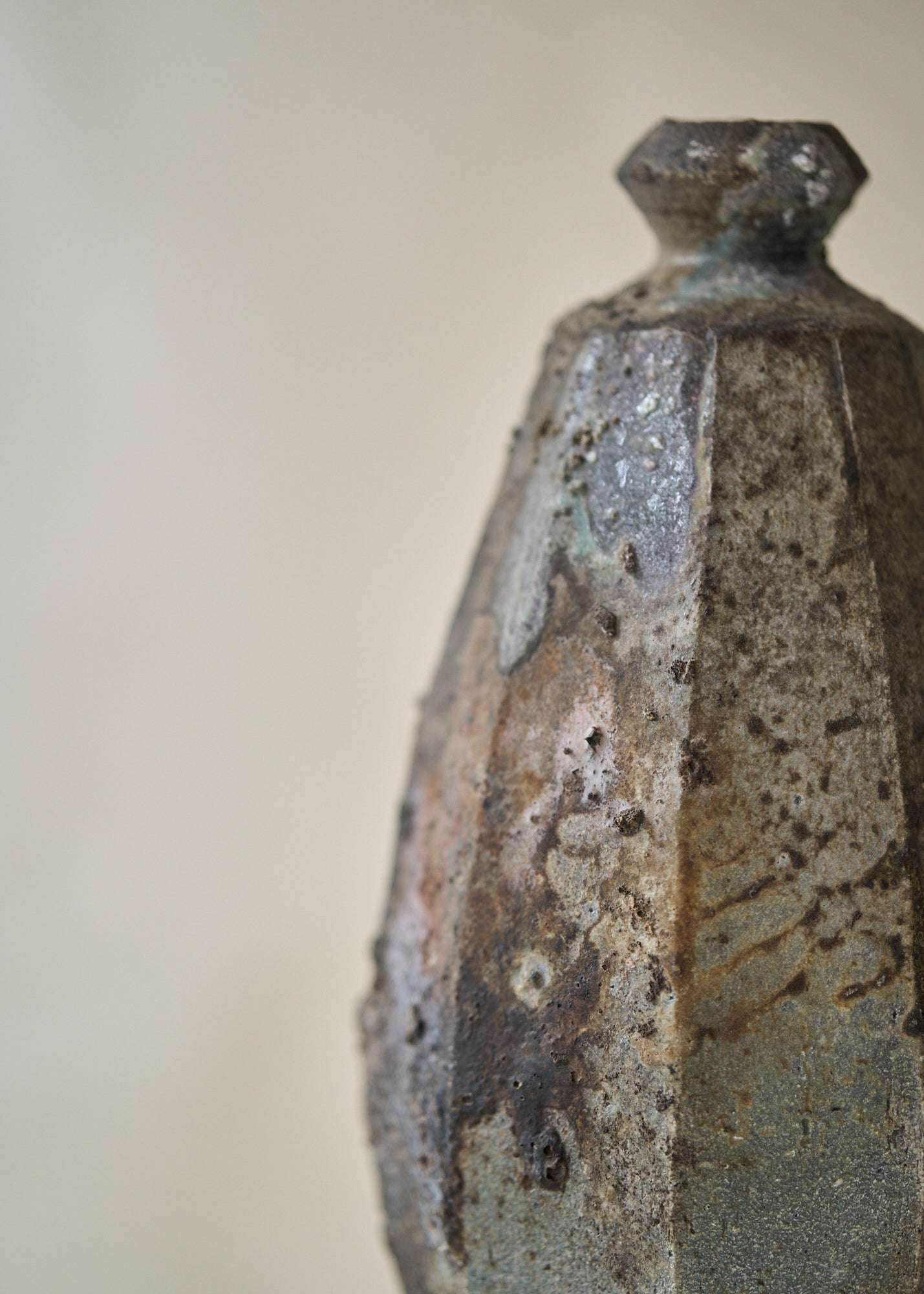 Vintage Wood Fired Ceramic Vase