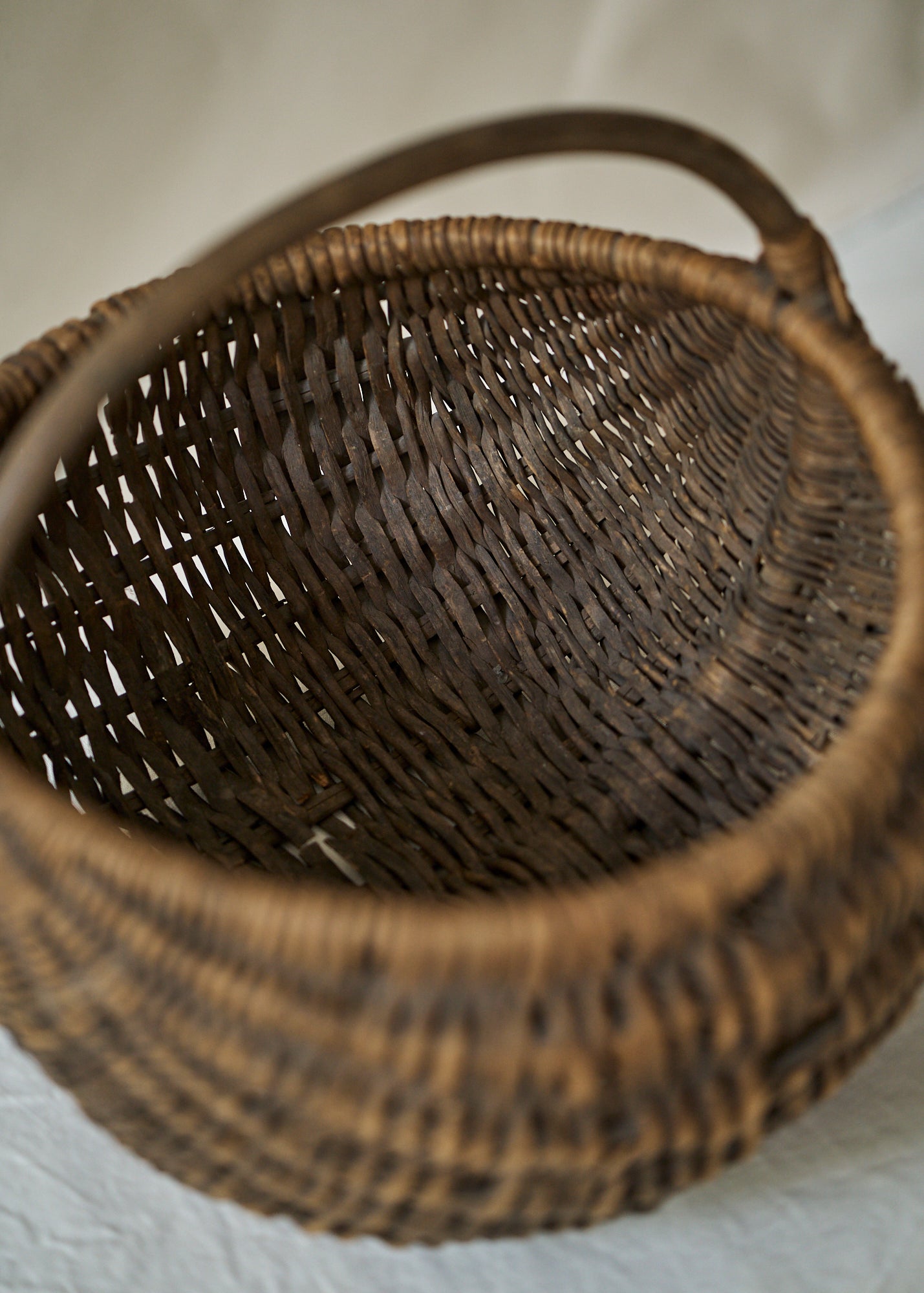 Antique Primitive Handwoven Basket