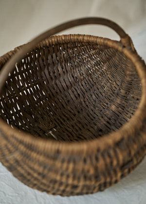 Antique Primitive Handwoven Basket