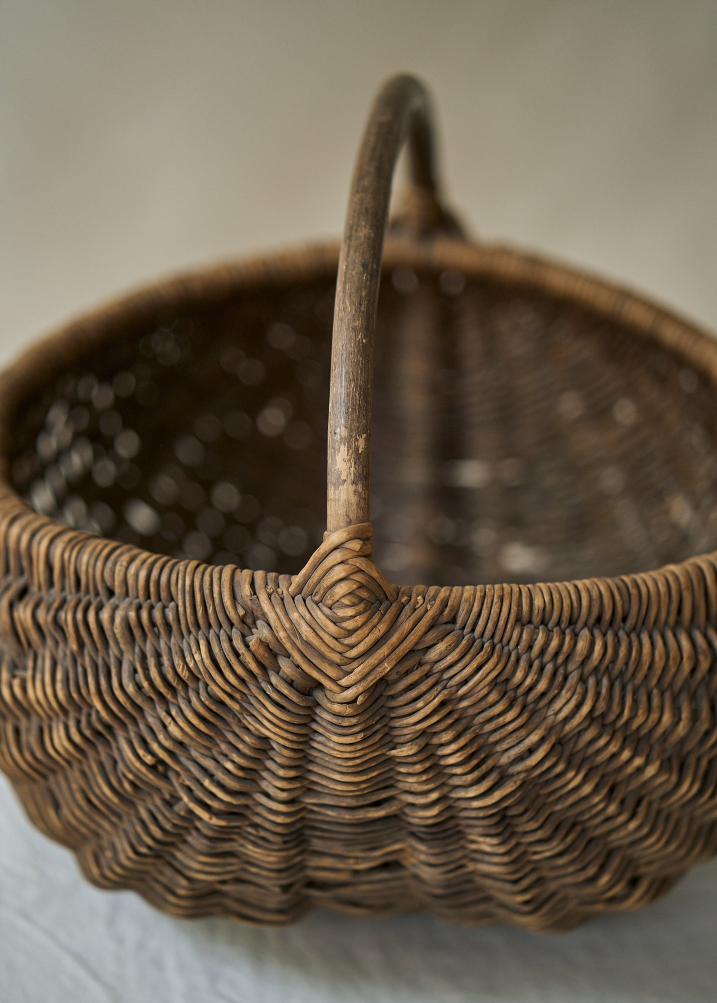 Antique Primitive Handwoven Basket