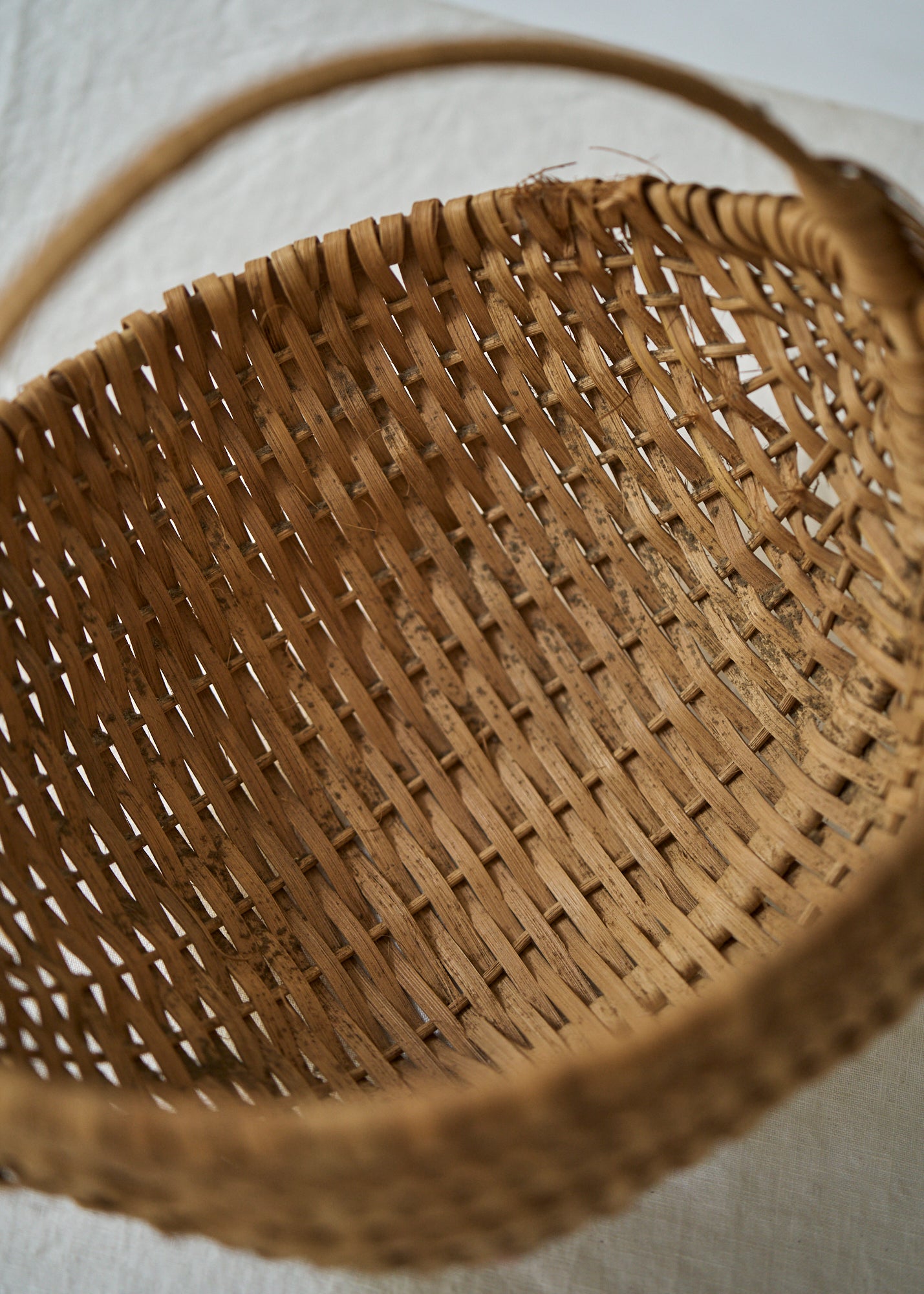 Antique Primitive Handwoven Basket
